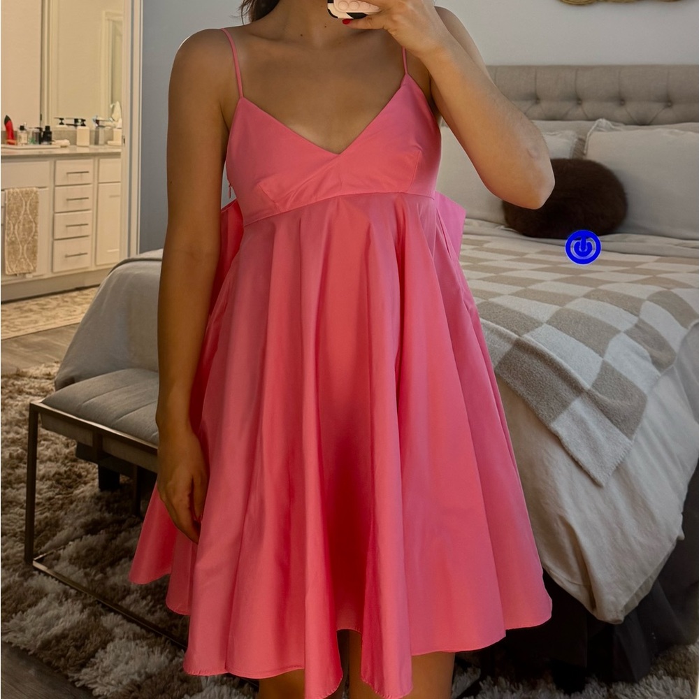 Zara Pink Bow Mini Dress